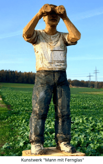 ARS NATURA Kunstwerk Mann mit Fernglass